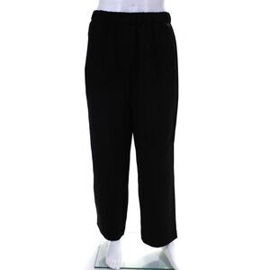 Montserrat Mens Elastic Waistband Straight Leg Lightweight Pants Black Size XL